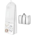 Lntyq sac  vtements long 180 x 60 cm, pliable, avec poignes et fermeture clair, housses  vtements ...