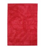 Thedecofactory - loft shaggy - tapis � poils longs toucher laineux rouge 160x230
