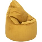 Fauteuil poire en velours, pouf  dossier haut pour salon, sige de chaise longue de lecture lger, pouf ...