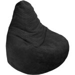 Pouf d'intrieur, pouf pour adultes pour jeux, pouf en velours ctel 90x75 cm avec remplissage en billes ...