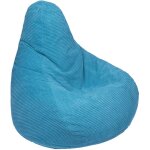 Pouf d'intrieur, pouf pour adultes pour jeux, pouf en velours ctel 90x75 cm avec remplissage en billes ...