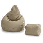 Pouf de jeu avec repose - pieds pour salon, pouf d'extrieur  dossier haut pour adultes avec repose ...