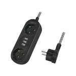 Lps262u multiprise 1, 5 m 2 sortie(s) ca int�rieure noir - logilink