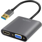 Logilink - ua0234 usb / vga / hdmi adaptateur [1x usb 3. 0 mle type a - 1x vga femelle, hdmi femelle] ...