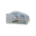 Atout loisir - serre tunnel pro - 400 larg 4 m , long 8 m, faade 2 portes simples