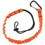 Longe de scurit 3 pices avec mousqueton absorbant les chocs rglable pour outils de travail