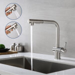 Robinet cuisine avec douchette mitigeur douchette d'vier extractible  deux jets mitigeur evier bec ...