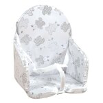 Looping coussin chaise haute bb pvc impermable, sangles, fabriqu en france lapin pyjama