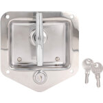 Loquet de bo�te � outils � poign�e en t, serrure de bo�te � outils de porte en acier inoxydable poli ...