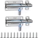 Loquet porte, 2 pi�ces 304 targette de porte exterieur, verrou porte exterieur, loquet de porte coulissante ...