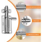 Loquet porte, 2 pi�ces 304 targette de porte exterieur, verrou porte exterieur, loquet de porte coulissante ...