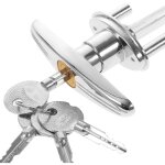 Loquet de porte de garage, serrure à poignée en t avec 2 clés, serrure de porte de remplacement universelle ... Loquet de porte de garage, serrure à poignée en t avec 2 clés, serrure de porte de remplacement universelle ...