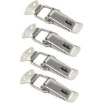 Loquet � ressort avec espacement des trous argent�s de 41 mm, 4 loquets � ressort en fer / nickel�