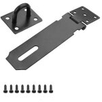 Loquet et targette (noir)cadenas moraillon 5 pouces loquet de porte, cadenas moraillon serrure de porte ...