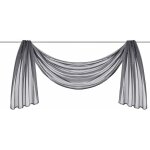 Lot de 1 cantonnire en voile transparent - rideaux dcoratifs unis pour chambre  coucher, salon, mariage ...