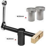 Lot de 1 etau etabli avec 2 bench dog, serre joint menuisier pour trous de banc de 20 mm, pince etau ...