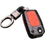 Lot de 1, �tui en fibre de carbone abs + porte - cl�s en silicone pour volkswagen bora beetle tiguan ...
