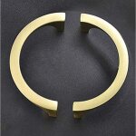 Lot de 1 paires de poignes de placard ? poignes lgantes en cuivre dor  double trou pour tiroirs, ...