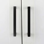 Lot de 1 poign�es de porte cuisine noires poign�es de meuble cuisine noires poign�es placard noires avec ...