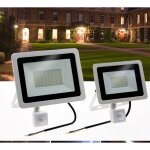 Lot de 1 projecteur led ext�rieur 10w avec d�tecteur de mouvement 3000k projecteur led ext�rieur, ip66 ...