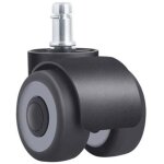 Lot de 1 roulettes pour chaise de bureau, 11 x 22 mm, conception � double roue, ne rayent pas le sol, ...