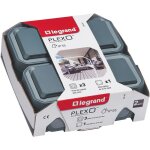 Legrand - lot de 1 va - et - vient + 3 prises de courant plexo complet saillie - gris