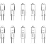 Lot de 10 ampoule halog�ne g4 10w 12v lampe de base � broche halog�ne techgomade, blanc chaud 3000k