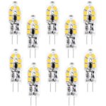 Lot de 10 ampoules led g4, 3w, halog�ne, 12v ac / dc, 150 lumens, lumi�re chaude, non dimmables, ampoules ...