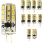 Lot de 10 ampoules led g4 4 smd 2835 led 3 w ac 220 v 2 ampoules led 2 x 360� blanc chaud 3000 k [classe ...