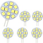 Lot de 10 ampoules led g4 dc 12v non dimmables blanc 6000k remplacement pour ampoules halog�nes 20w pour ...