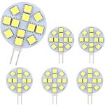 Lot de 10 ampoules led g4 dc 12v non dimmables blanc 6000k remplacement pour ampoules halog�nes 20w pour ...