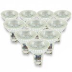 Lot de 10 ampoules led gu10 dimmable 5w (eq. 50w) ? 420 lumens temp�rature de couleur: blanc chaud 2700k ...