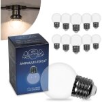 Lot de 10 ampoules led transparentes con�ues pour guirlande guinguette ip65 1, 5w - ampoule led e27 transparen ...