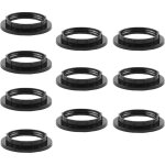 Lot de 10 anneaux r�ducteurs d'abat - jour en plastique pour supports d'ampoule e27, bague adaptateur ...