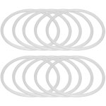 Lot de 10 anneaux ronds attrape - rves en plastique blanc pour bricolage (20 cm)