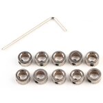 Lot de 10 bagues de serrage d'arbre en ferronickel �lectroplaqu�, 6, 1 mm