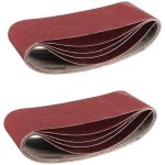Lot de 10 bandes abrasives de 100 mm x 915 mm, grain 240 en oxyde d'aluminium - pour le travail du bois, ...