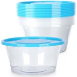 Lot de 10 boites alimentaires rondes 650 ml adaptees au refrigerateur et au micro ondes Lot de 10 boites alimentaires rondes 650 ml adaptees au refrigerateur et au micro ondes