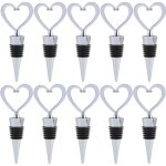 Lot de 10 bouchons r�utilisables pour bouteille de vin, champagne, prosecco, bi�re, spiritueux (forme ...