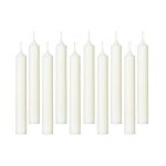 Lot de 10 bougies bton  hugo  16cm ivoire