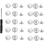 Lot de 10 boutons de rechange, 17 mm, r�glables, avec tournevis, amovibles, pour jeans, v�tements et ...