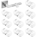 Lot de 10 but�es de porte � double trou, poign�es de porte en pvc transparent, but�es de porte int�rieures, ...