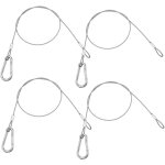 Lot de 10 cbles mtalliques de scurit - cble en acier gain avec ?illets antivol - cble en acier ...