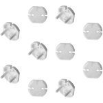 Lot de 10 cache - prises de scurit pour enfants, protections lectriques pour 2 prises, blanc