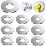Lot de 10 caches tuyau radiateur ? 4 tailles diam�tre ? acier inoxydable ? installation facile avec adh�sif ...