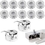 Lot de 10 cannettes de machine � coudre en m�tal + 2 bo�te � cannette pour machines toyota, brother janome, ...