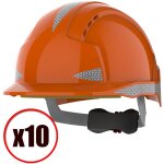 Jsp - lot de 10 casques de protection avec ventilation evolite cr2 mid peak en397