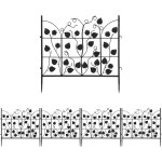Unho - lot de 10 clture jardin extrieur bordures dcoratives fer forg motif paysage - portillon de ...