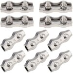 Lot de 10 colliers de serrage m4 duplex � 2 montants, en acier inoxydable 304 pour serre - c�ble � double ...