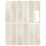 Lot de 10 cr�dences adh�sives pour cuisine, salle de bain, carrelage mural, kaki clair